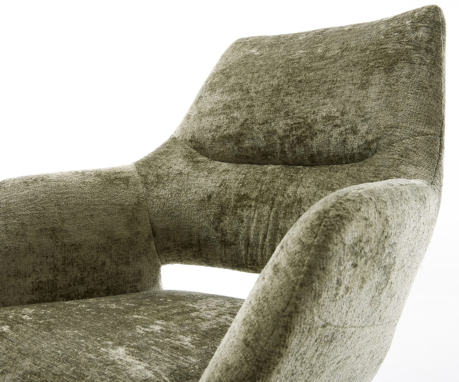 Draaistoel Yago-Flex met armleuning chenille olijfgroen kruispoot zwart 360° draaibaar rocker-functie pocketveer kern 3 Draaistoel Yago-Flex met armleuning chenille olijfgroen kruispoot zwart 360° draaibaar rocker-functie pocketveer kern 3