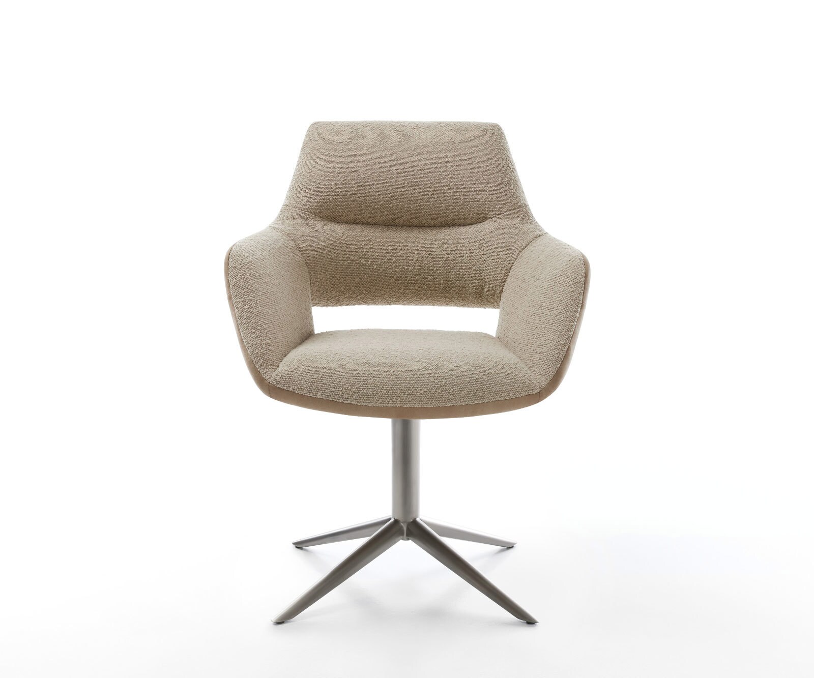 Draaistoel Yago-Flex met armleuning materiaalmix mud kruispoot roestvrij staal 360° draaibaar rocker-functie pocketveer kern 2
