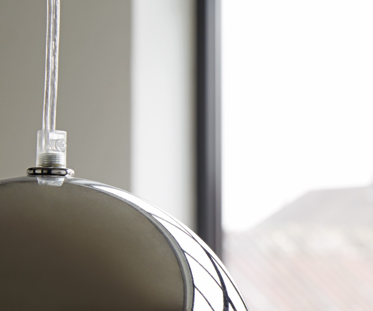 Plafondlamp Pentola 75 cm chroom zilverkleurig metaal 3