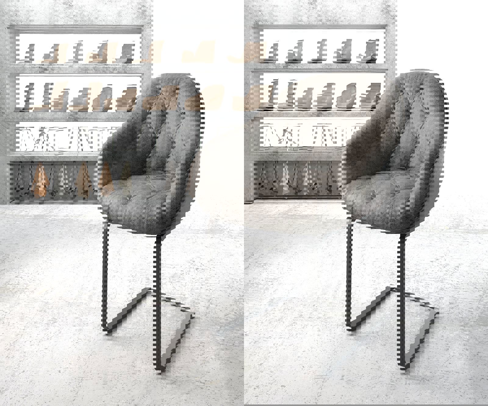 Sledemodel Gaio-Flex grijs antiek sledemodel vlak zwart