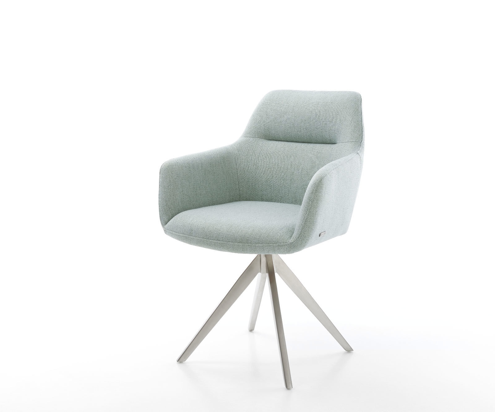 Eetkamerstoel Pejo-Flex stripes mint kruisframe hoekig roestvrij staal pocketveer kern Eetkamerstoel Pejo-Flex stripes mint kruisframe hoekig roestvrij staal pocketveer kern