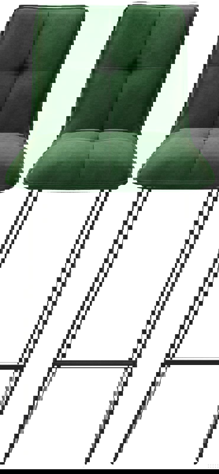 Barstoel Maddy-Flex fluweel groen slipframe metaal 3 Barstoel Maddy-Flex fluweel groen slipframe metaal 3