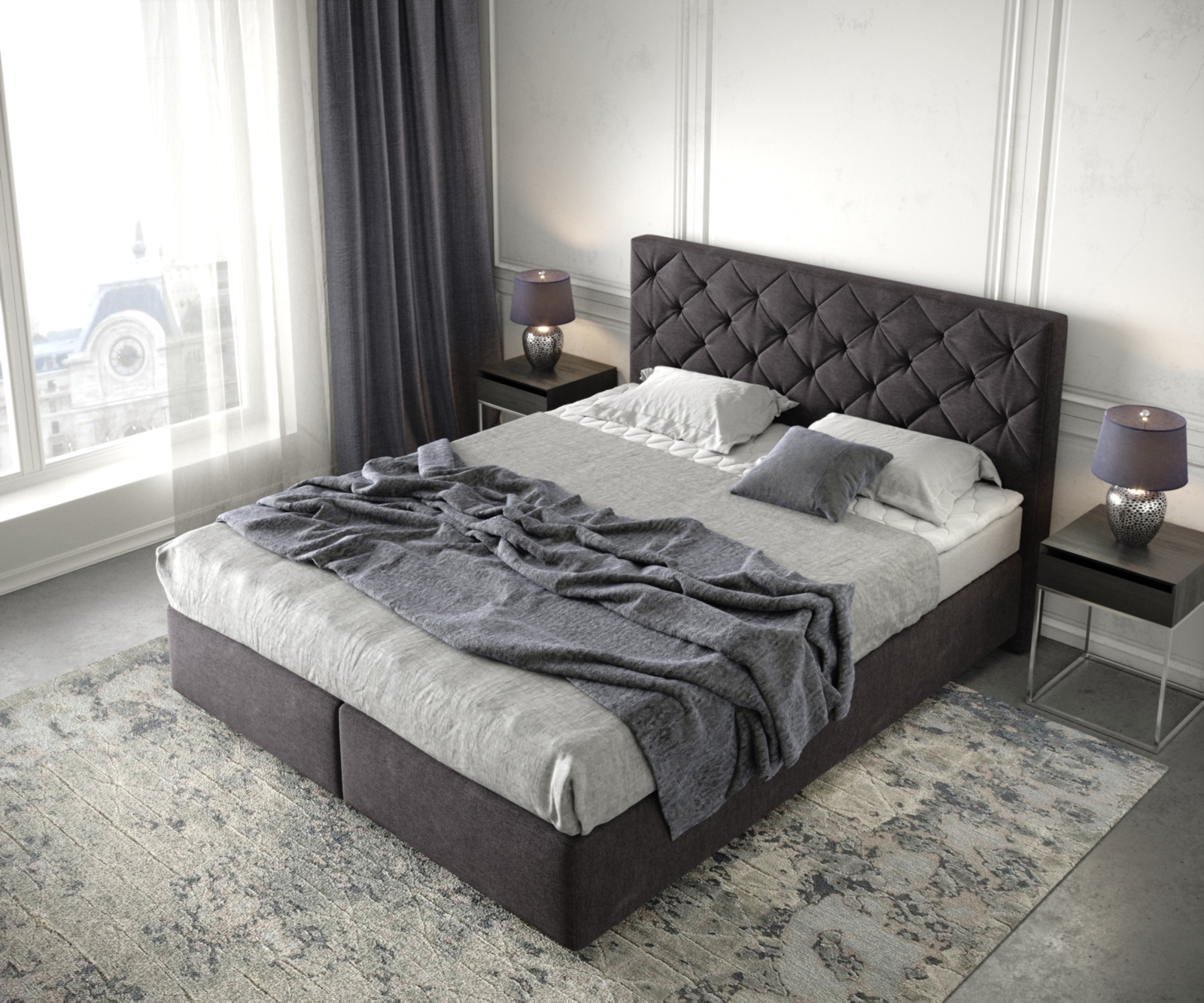 Boxspringbed Dream-Great 160x200 microvezel zwart 3 Boxspringbed Dream-Great 160x200 microvezel zwart 3