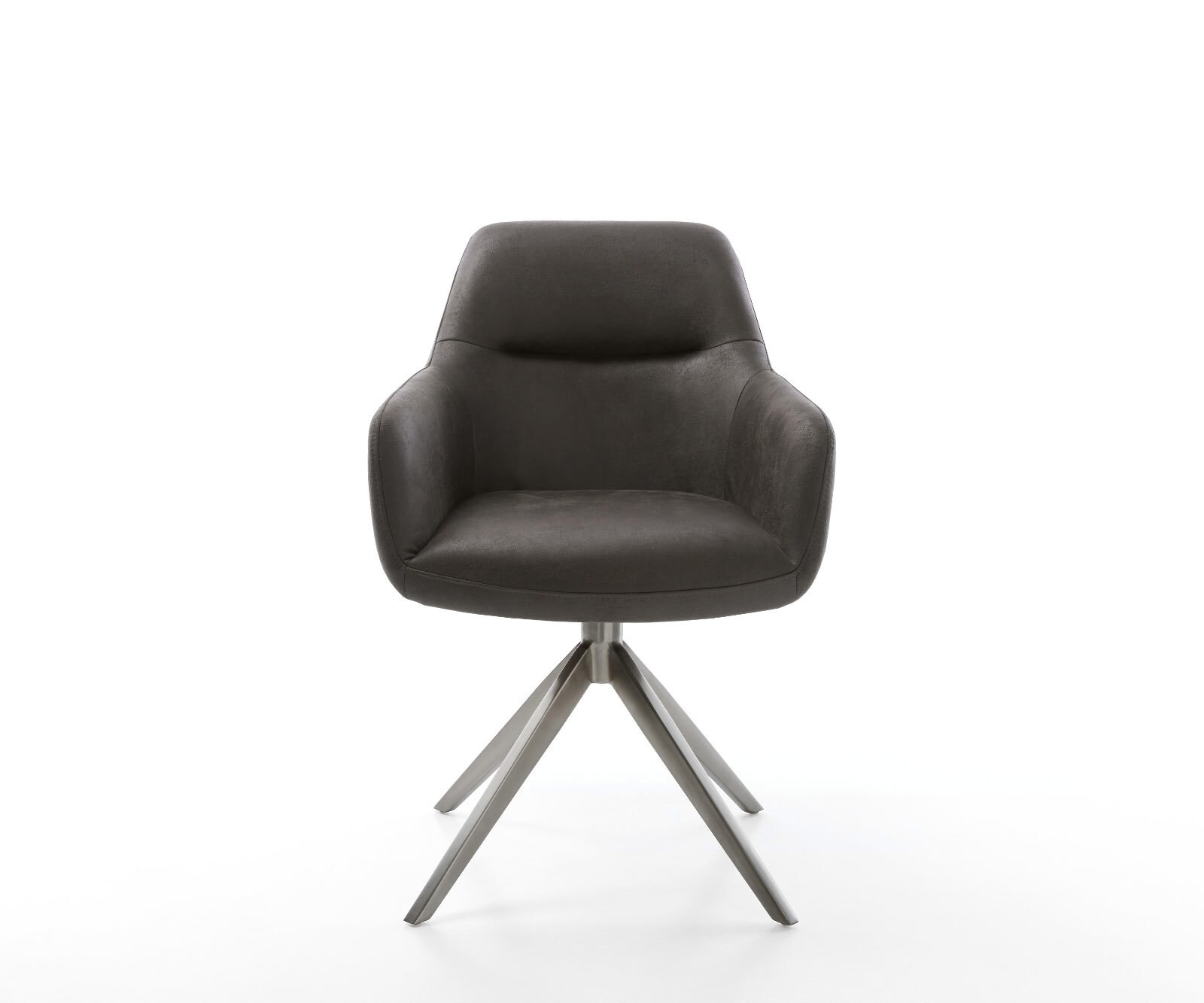 Draaistoel Pejo-Flex microvelours antraciet vintage kruisframe breed grafiet 360° draaibaar rocker-functie pocketveer kern 1