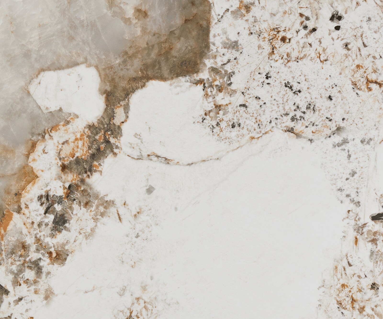 Eettafel Edge Oval 280x130 keramiek  Minas Melange wit-beige  Prisma metaal goud 2