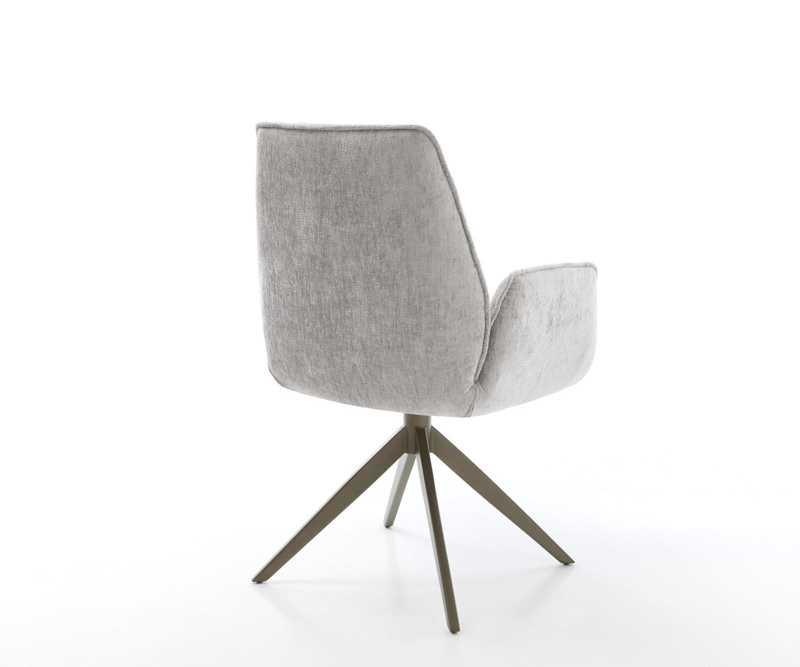 Draaistoel Zoa-Flex chenille zilver grijs kruisframe breed afwerking met titanium 360° draaibaar rocker-functie pocketveer kern 4