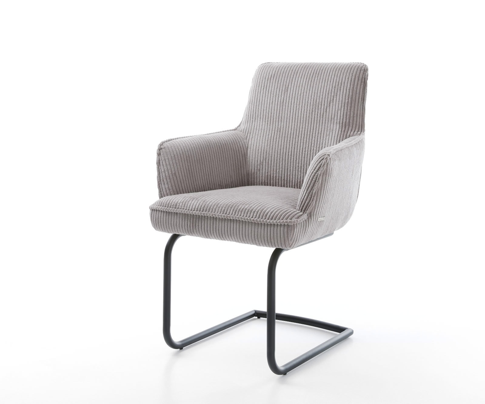 Sledemodel Heira-Flex met armleuning koord zilver grijs sledemodel rond zwart pocketveer kern 1