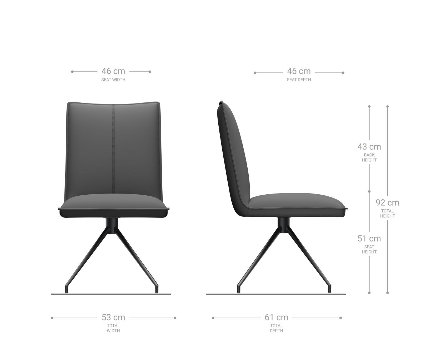 Eetkamerstoel Lelio-Flex fluweel grijs kruisframe conisch roestvrij staal pocketveer kern 5 Eetkamerstoel Lelio-Flex fluweel grijs kruisframe conisch roestvrij staal pocketveer kern 5