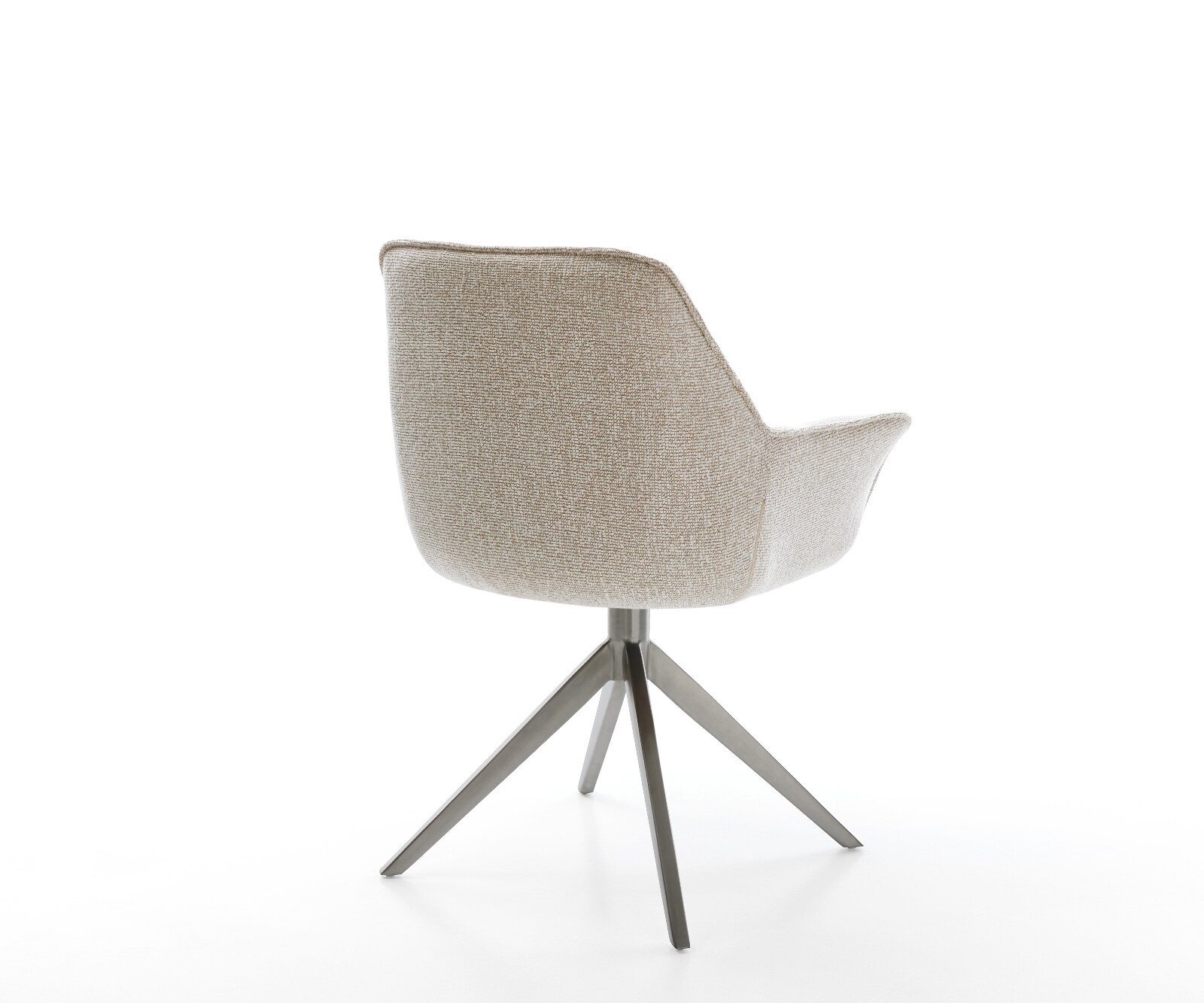 Draaistoel Kaira-Flex geweven stof beige kruisframe breed grafiet 360° draaibaar rocker-functie 4