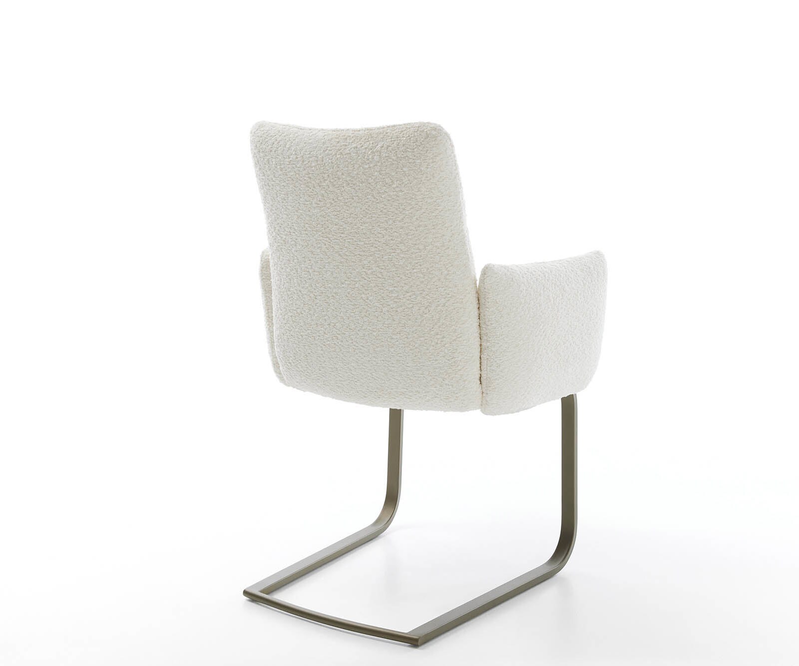 Sledemodel Jova-Flex met armleuning bouclé wit sledemodel vlak afwerking met titanium pocketveer kern 4 Sledemodel Jova-Flex met armleuning bouclé wit sledemodel vlak afwerking met titanium pocketveer kern 4