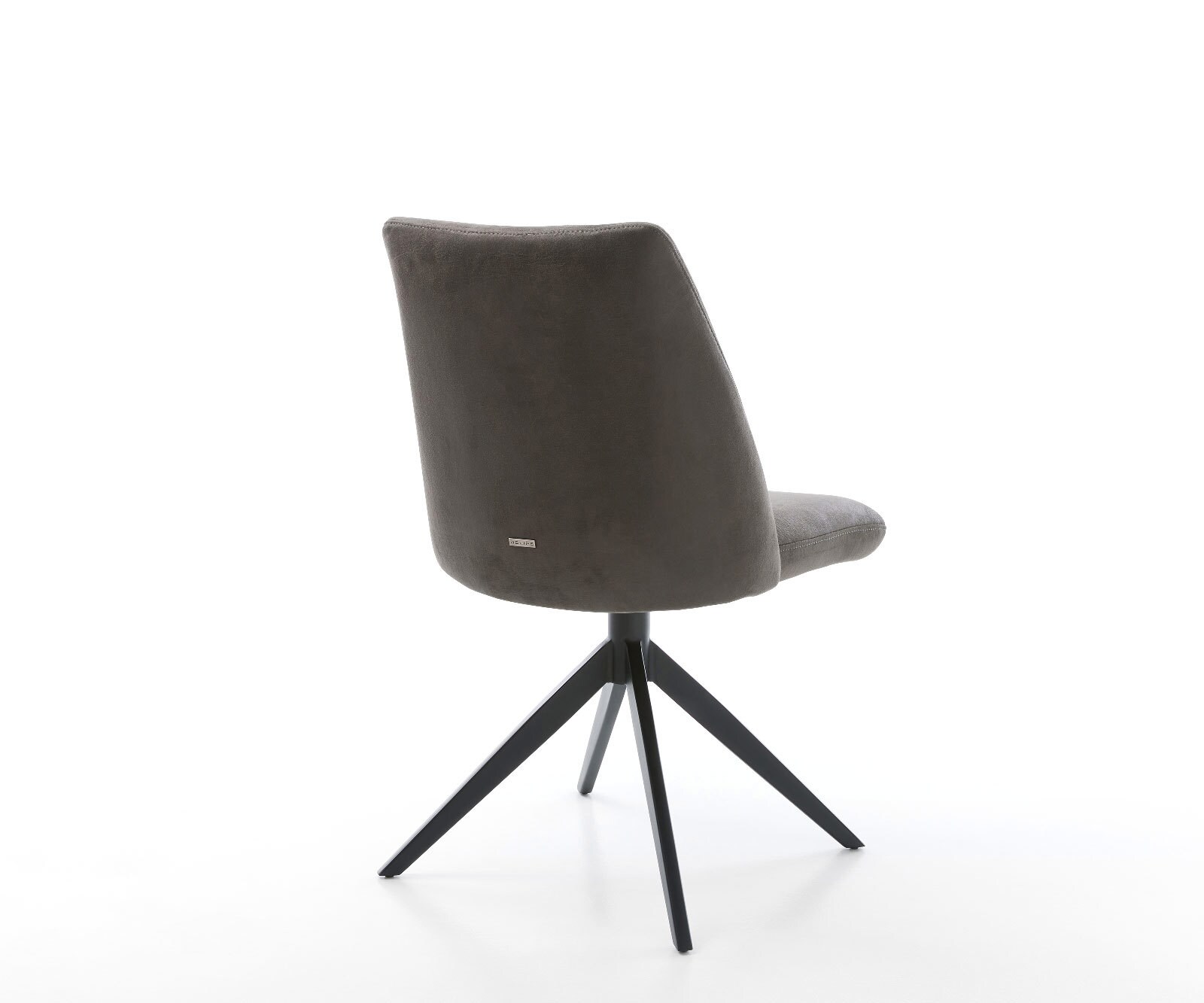 Draaistoel Elso-Flex microvelours antraciet vintage kruisframe breed zwart 360° draaibaar rocker-functie pocketveer kern 4