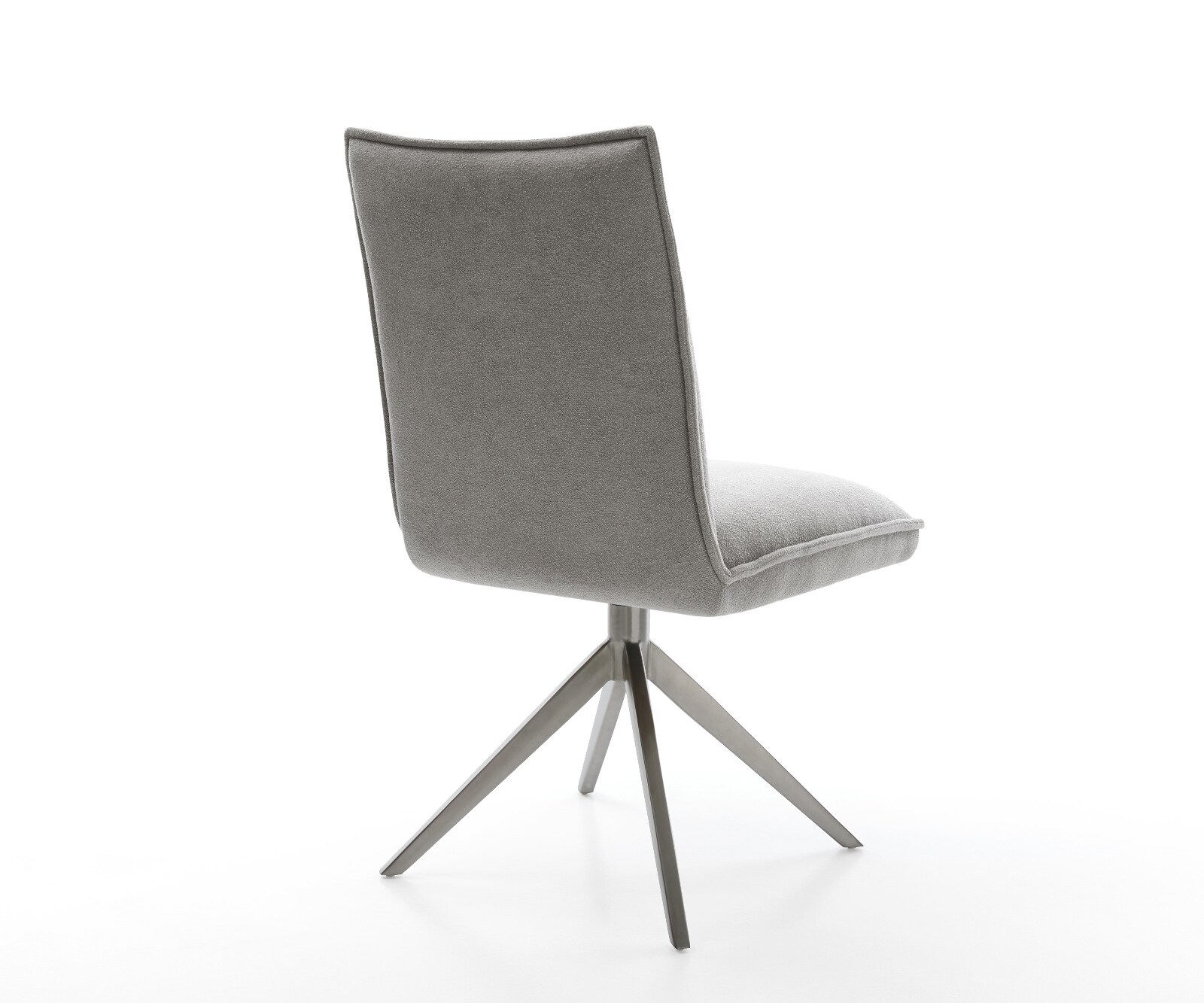 Draaistoel Lelio-Flex zachte stof met structuur grijs kruisframe breed grafiet 360° draaibaar rocker-functie pocketveer kern 5