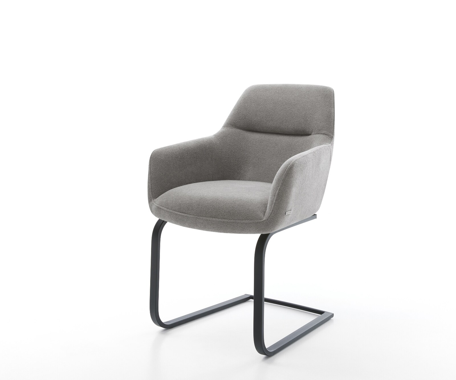 Sledemodel Pejo-Flex zachte stof met structuur grijs sledemodel vlak zwart pocketveer kern 1