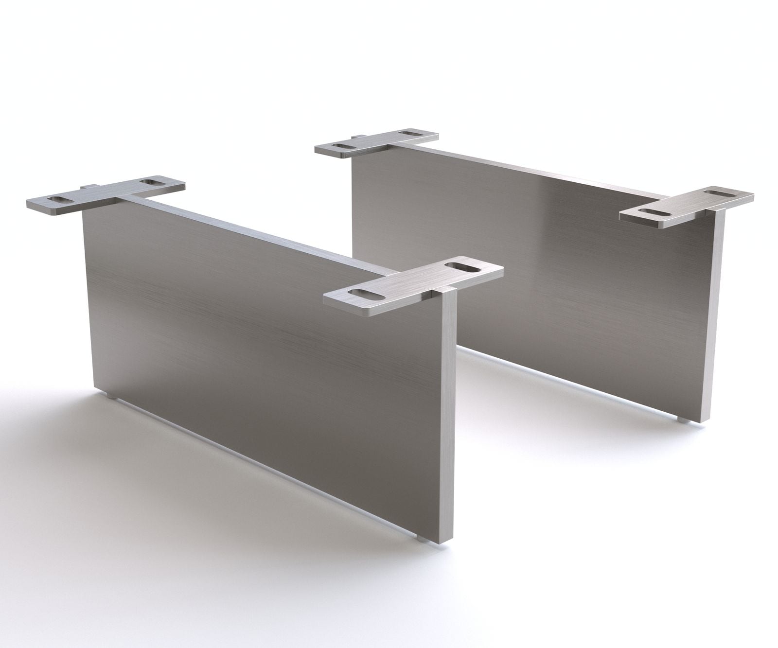 Poot zwevend-optiek 15 cm geborsteld RVS voor 40 cm diepe kast (set van 2) Poot zwevend-optiek 15 cm geborsteld RVS voor 40 cm diepe kast (set van 2)