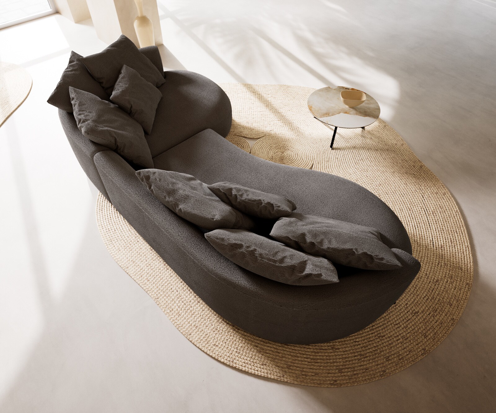 Big-Sofa Edina 330x170 cm Bouclé Soft Modder  5