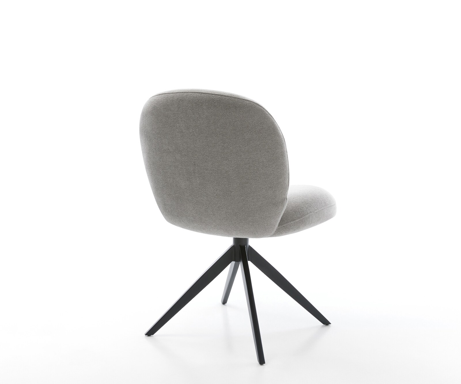 Draaistoel Nube-Flex zachte stof met structuur grijs kruisframe breed zwart 360° draaibaar rocker-functie pocketveer kern 5
