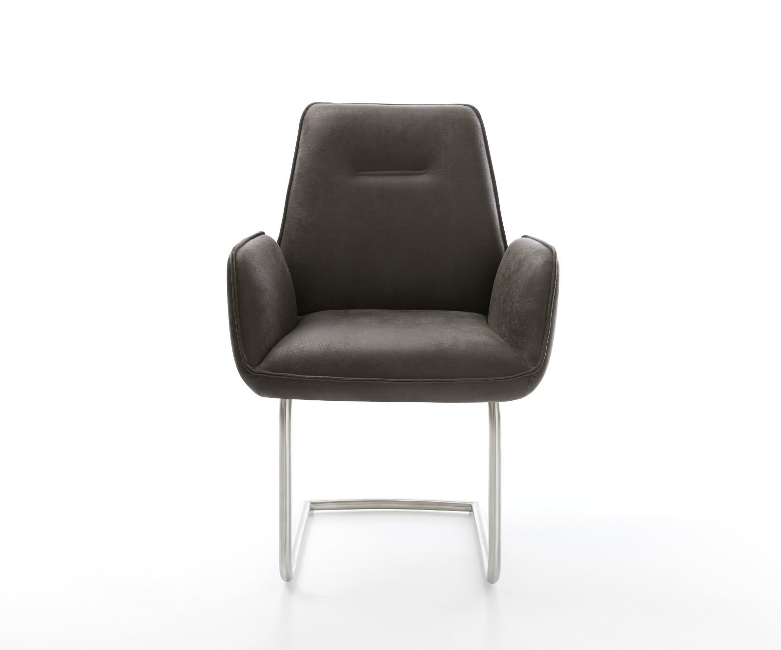 Sledemodel Zoa-Flex microvelours antraciet vintage sledemodel rond roestvrij staal pocketveer kern 2