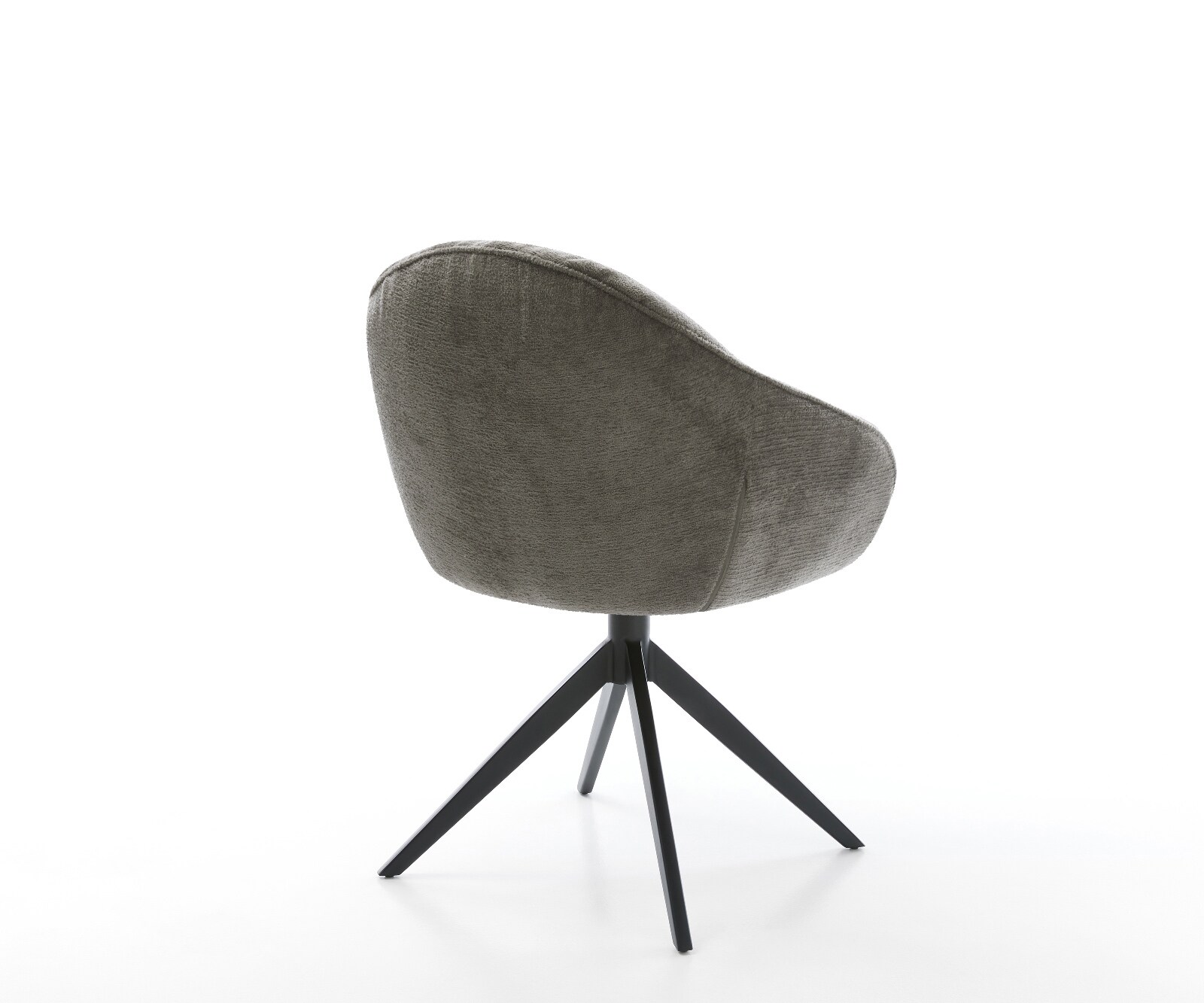 Draaistoel Gaio-Flex bouclé zacht mud kruisframe breed zwart 360° draaibaar rocker-functie 5