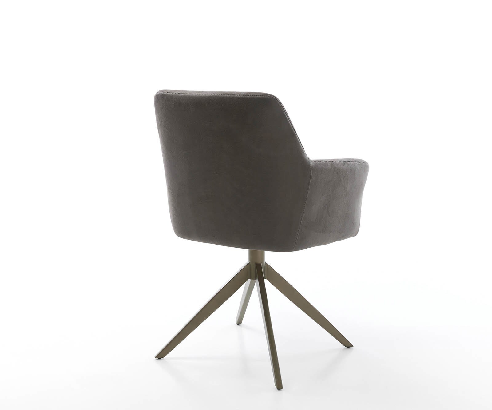 Draaistoel Xana-Flex met armleuning microvelours antraciet vintage kruisframe breed afwerking met titanium 360° draaibaar pocketveer kern 3 Draaistoel Xana-Flex met armleuning microvelours antraciet vintage kruisframe breed afwerking met titanium 360° draaibaar pocketveer kern 3