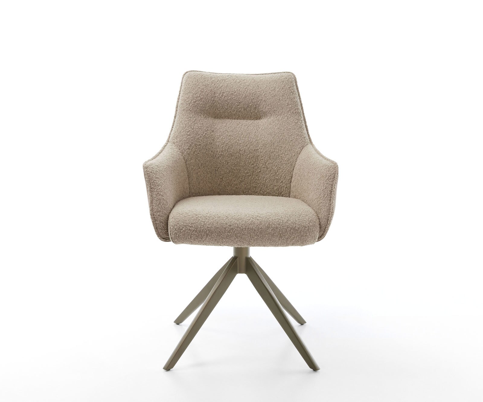 Draaistoel Alja-Flex met armleuning microvelours mud vintage kruisframe breed afwerking met titanium 360° draaibaar rocker-functie pocketveer kern 1