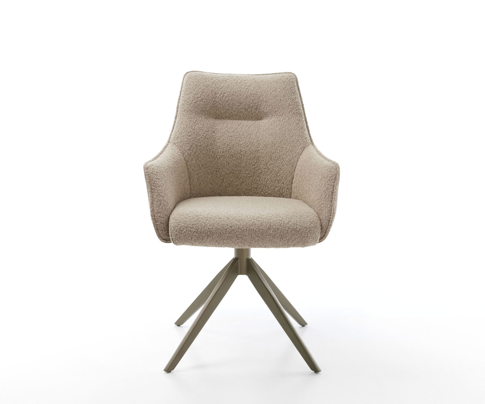 Draaistoel Alja-Flex met armleuning microvelours mud vintage kruisframe breed afwerking met titanium 360° draaibaar rocker-functie pocketveer kern 1 Draaistoel Alja-Flex met armleuning microvelours mud vintage kruisframe breed afwerking met titanium 360° draaibaar rocker-functie pocketveer kern 1