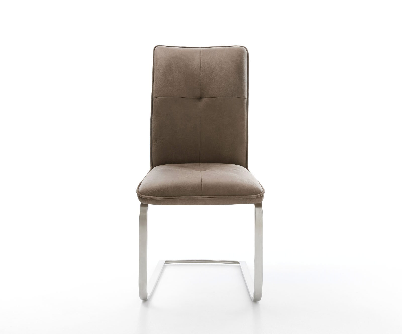 Sledemodel Maddy-Flex microvelours taupe vintage sledemodel vlak roestvrij staal 1