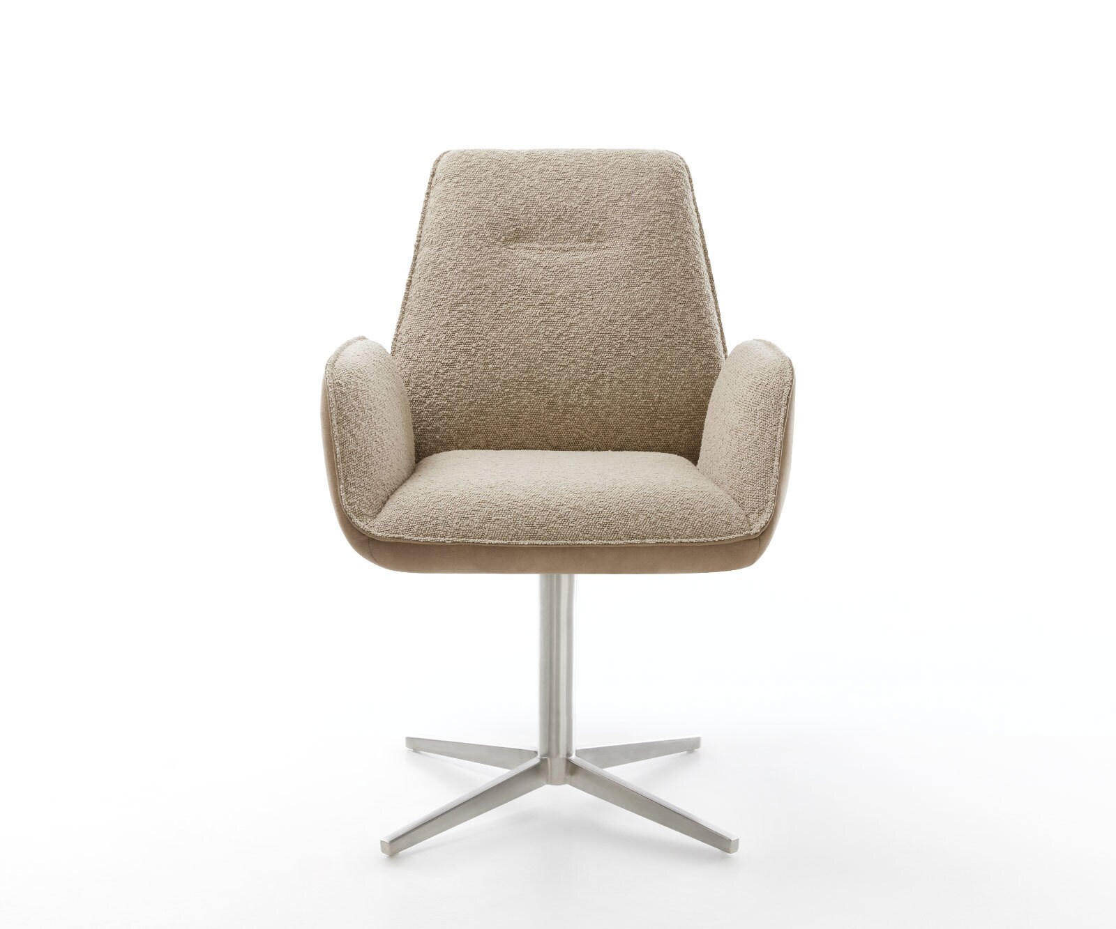Draaistoel Zoa-Flex materiaalmix mud kruispoot roestvrij staal 360° draaibaar pocketveer kern 1 Draaistoel Zoa-Flex materiaalmix mud kruispoot roestvrij staal 360° draaibaar pocketveer kern 1