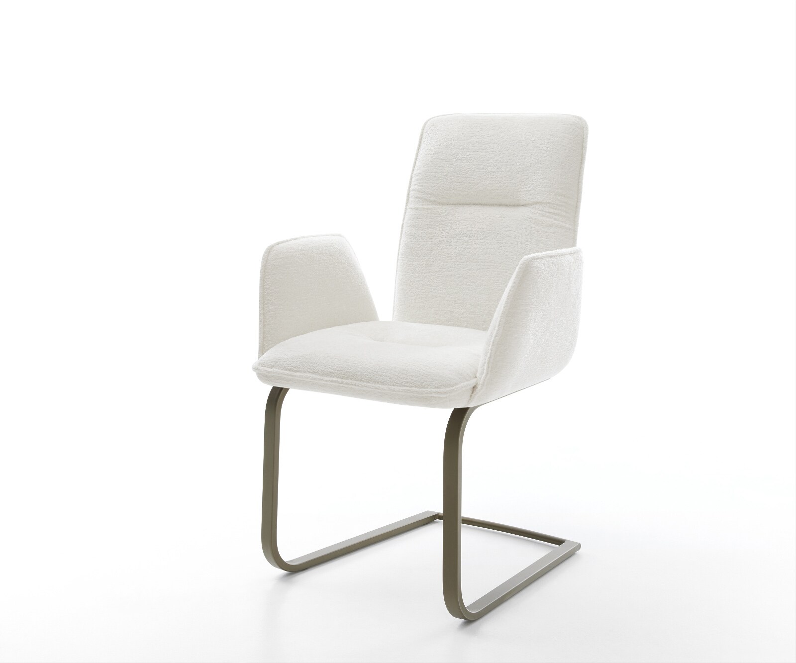 Sledemodel Vinja-Flex bouclé zacht beige sledemodel vlak afwerking met titanium 1