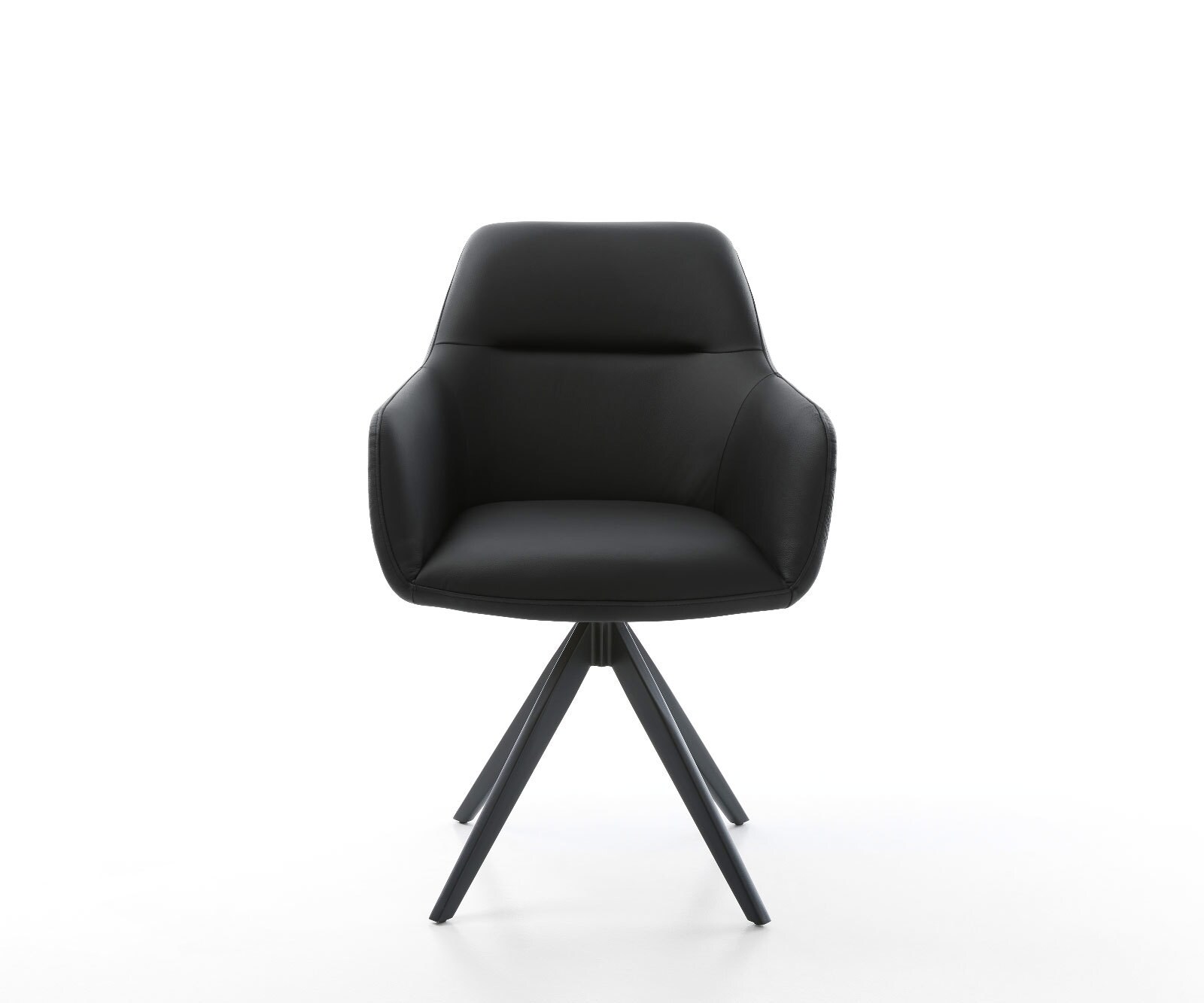 Eetkamerstoel Pejo-Flex echt leer zwart kruisframe hoekig zwart pocketveer kern 1 Eetkamerstoel Pejo-Flex echt leer zwart kruisframe hoekig zwart pocketveer kern 1