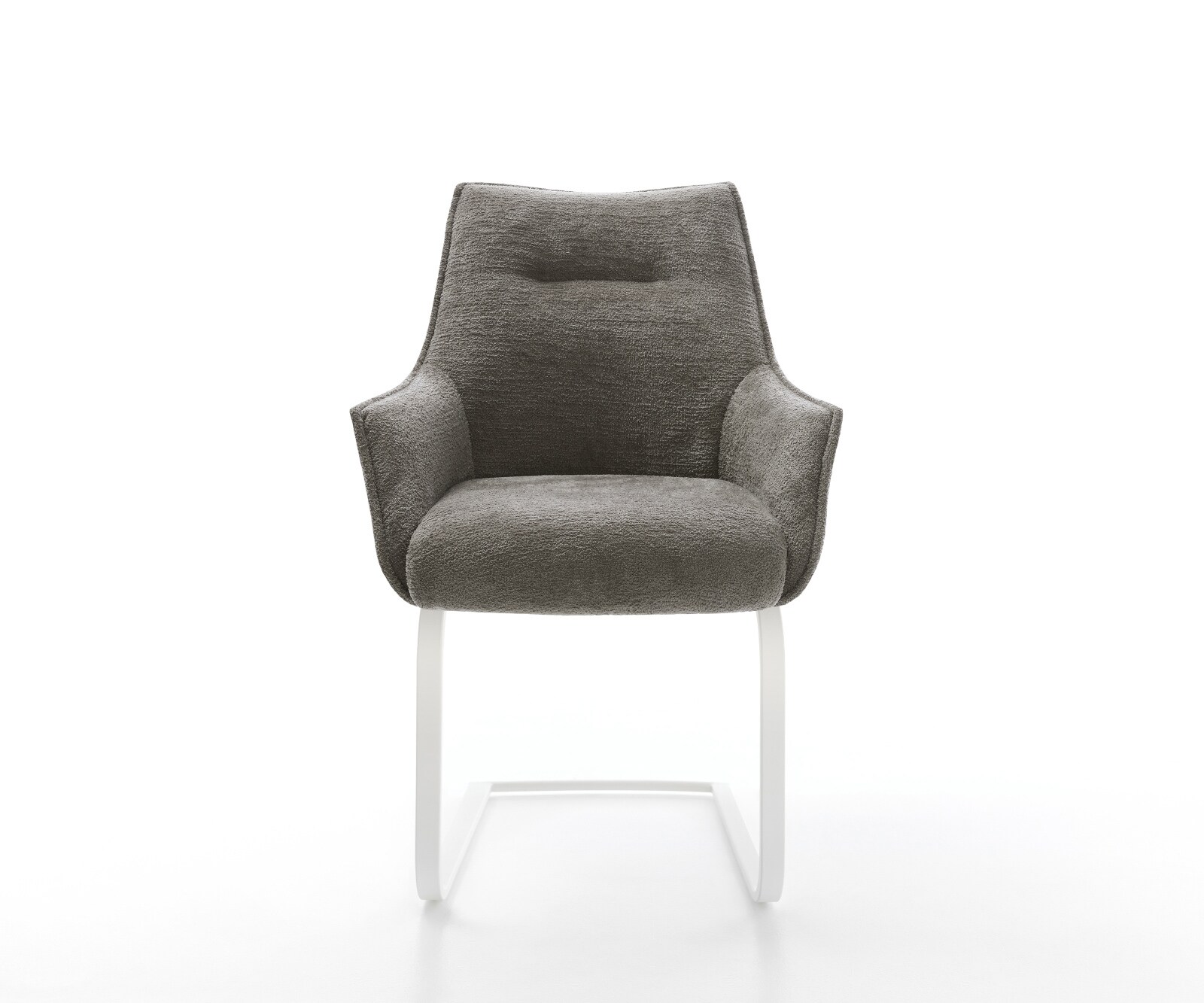 Sledemodel Alja-Flex met armleuning bouclé zacht mud sledemodel vlak wit pocketveer kern 2