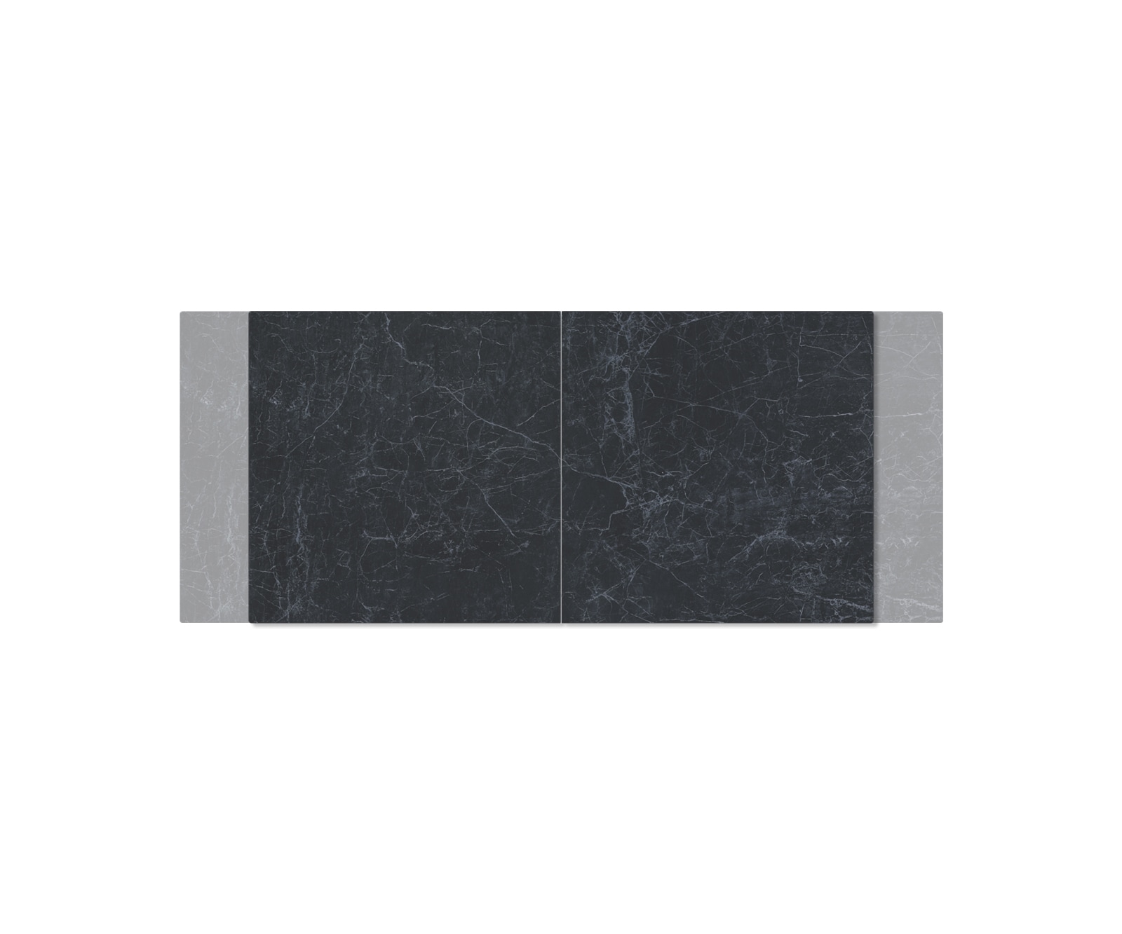 Eettafel Edge 180-220x90cm Laminam® keramiek grijs middenpoot vlak staal zilver 3 Eettafel Edge 180-220x90cm Laminam® keramiek grijs middenpoot vlak staal zilver 3