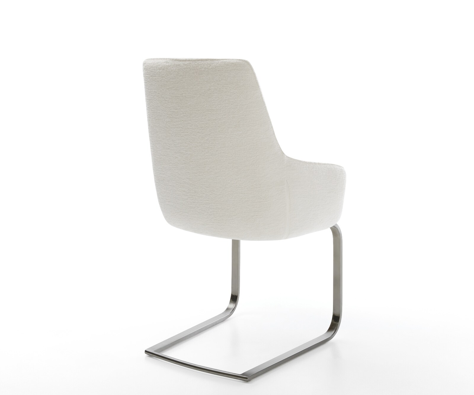Sledemodel Zelia-Flex met armleuning bouclé zacht beige sledemodel vlak grafiet pocketveer kern 4