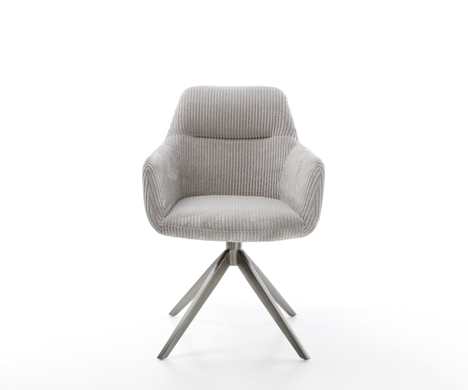 Draaistoel Pejo-Flex koord zilver grijs kruisframe breed grafiet 360° draaibaar rocker-functie pocketveer kern 2