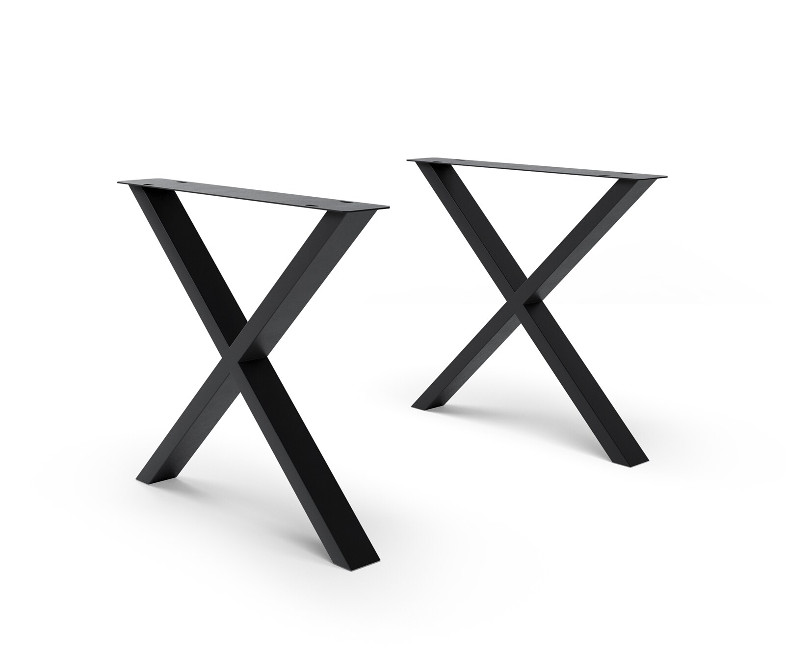 Tafelframe X-poot metaal zwart (set van 2)