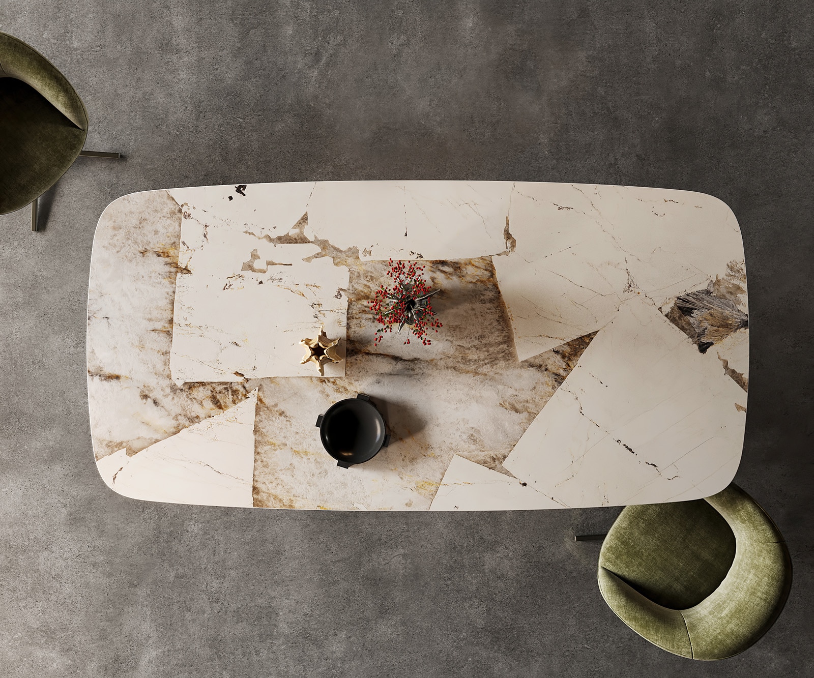 Eettafel Edge Boot 240x120 keramiek Iris FMG Patagonia Lappato Zenthara rand metaal effect afwerking titanium 1 Eettafel Edge Boot 240x120 keramiek Iris FMG Patagonia Lappato Zenthara rand metaal effect afwerking titanium 1