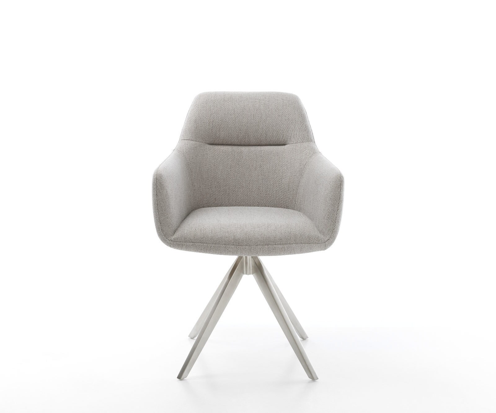 Eetkamerstoel Pejo-Flex stripes lichtgrijs kruisframe hoekig roestvrij staal pocketveer kern 1 Eetkamerstoel Pejo-Flex stripes lichtgrijs kruisframe hoekig roestvrij staal pocketveer kern 1