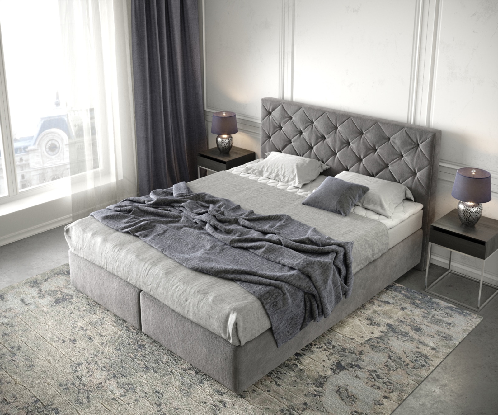 Boxspringbed Dream-Great 160x200 cm Microvezel Taupe met Matras en Topper 3 Boxspringbed Dream-Great 160x200 cm Microvezel Taupe met Matras en Topper 3