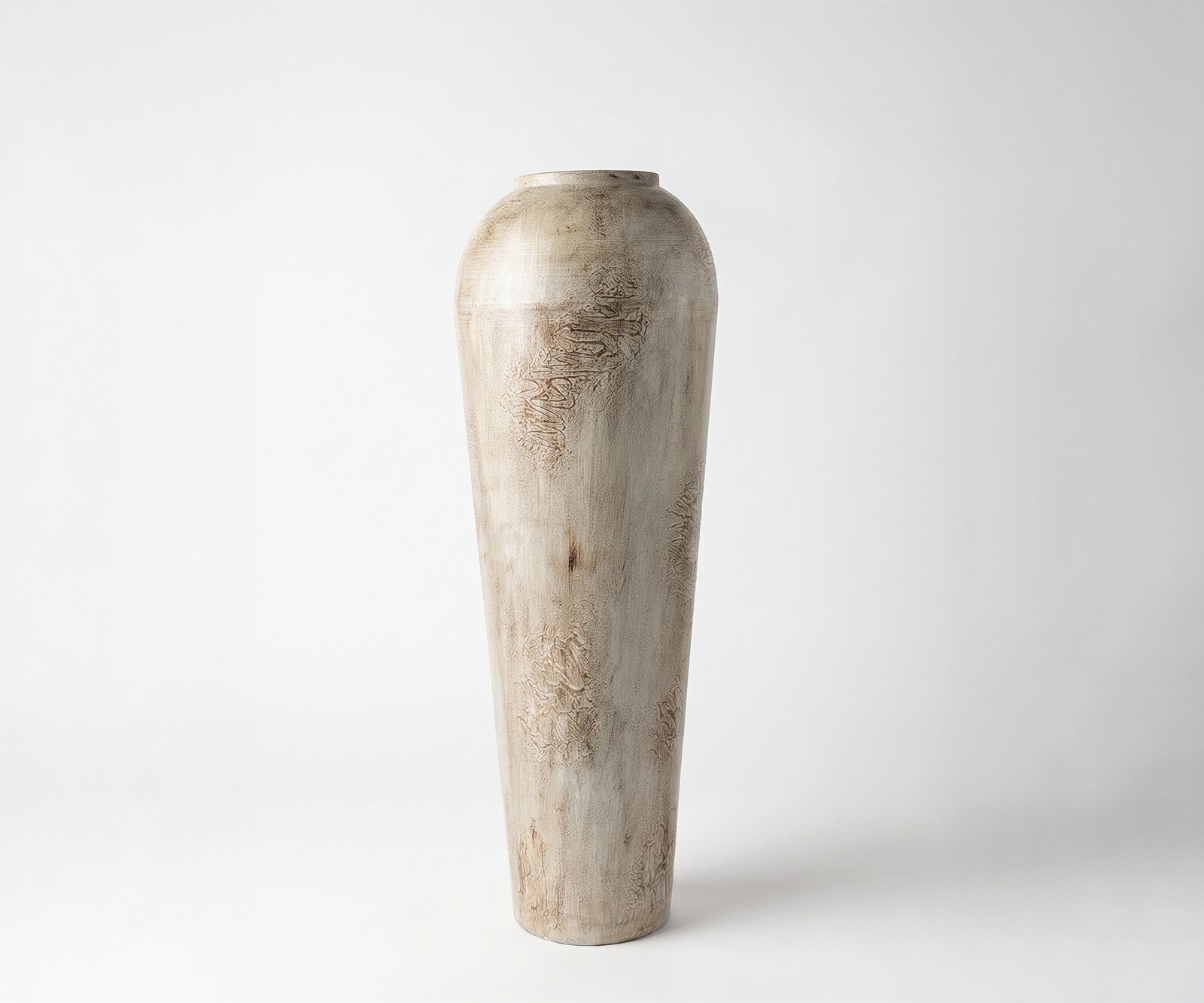 Vaas Tavera B27 x D27 x H82 cm Metaal Ivory Terra Handgemaakt