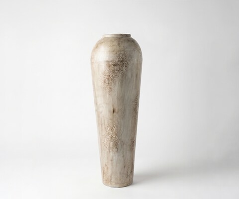 Vaas Tavera B27 x D27 x H82 cm Metaal Ivory Terra Handgemaakt