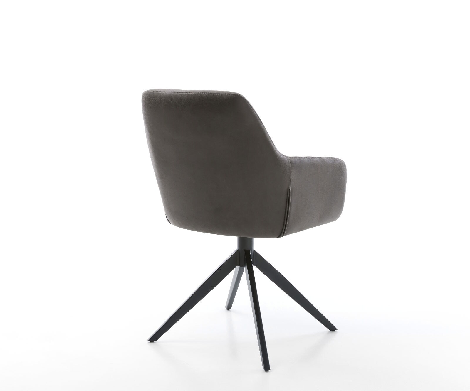 Draaistoel Pejo-Flex microvelours antraciet vintage kruisframe breed zwart 360° draaibaar rocker-functie pocketveer kern 4