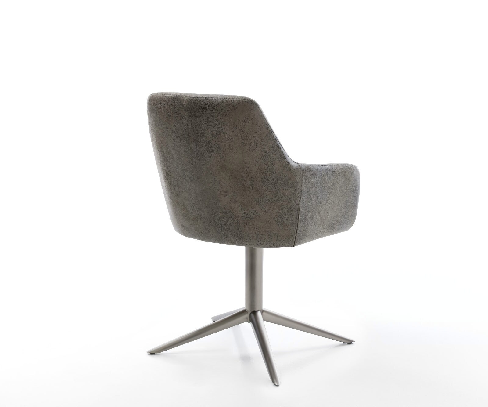 Draaistoel Pejo-Flex microvelours grijs antiek kruispoot grafiet 360° draaibaar rocker-functie pocketveer kern 4