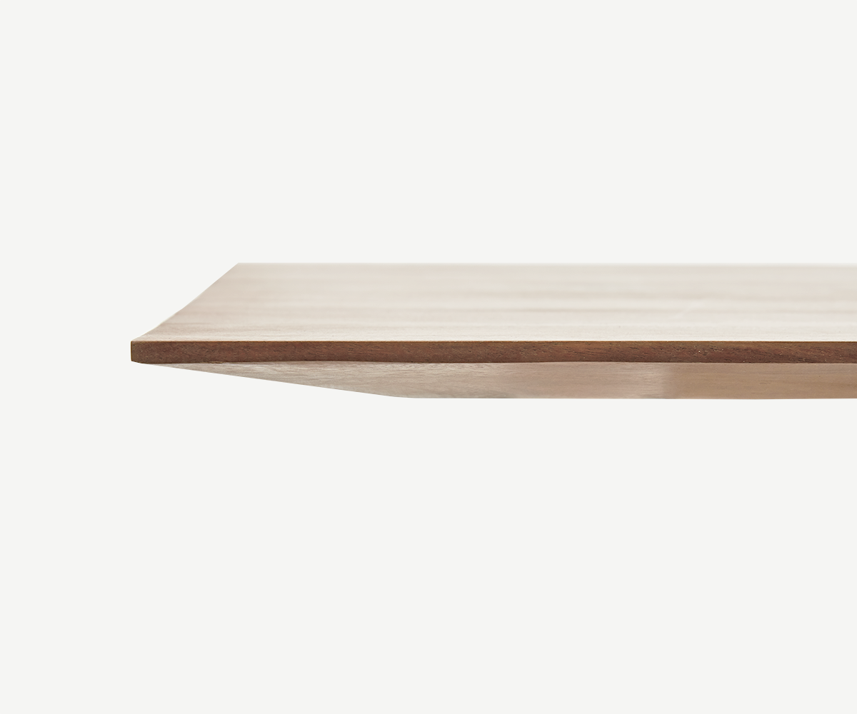 Eettafel Edge 200x100 acacia natuur metaal schuin Zwitserse rand 4