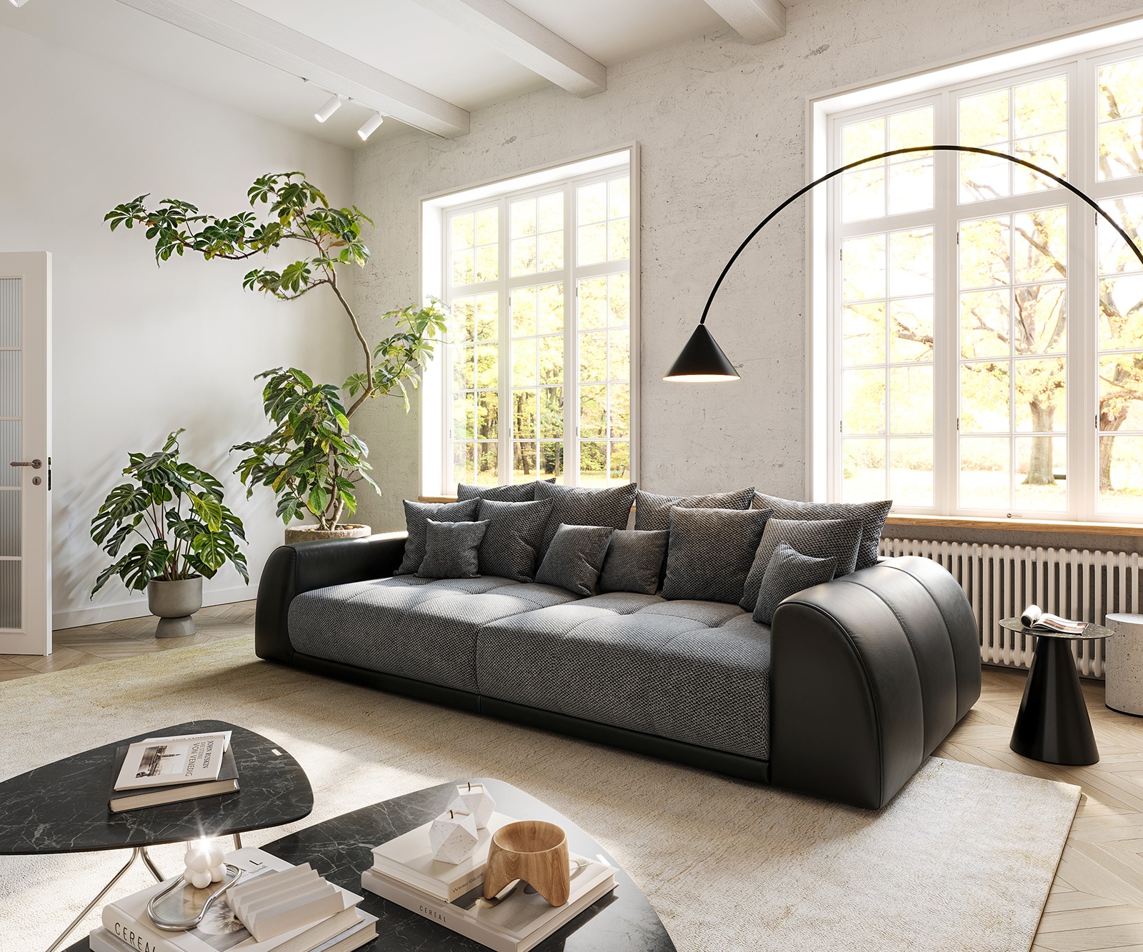 XXL-bank Violetta 310x135 cm inclusief kussen Big-sofa 4  XXL-bank Violetta 310x135 cm inclusief kussen Big-sofa 4