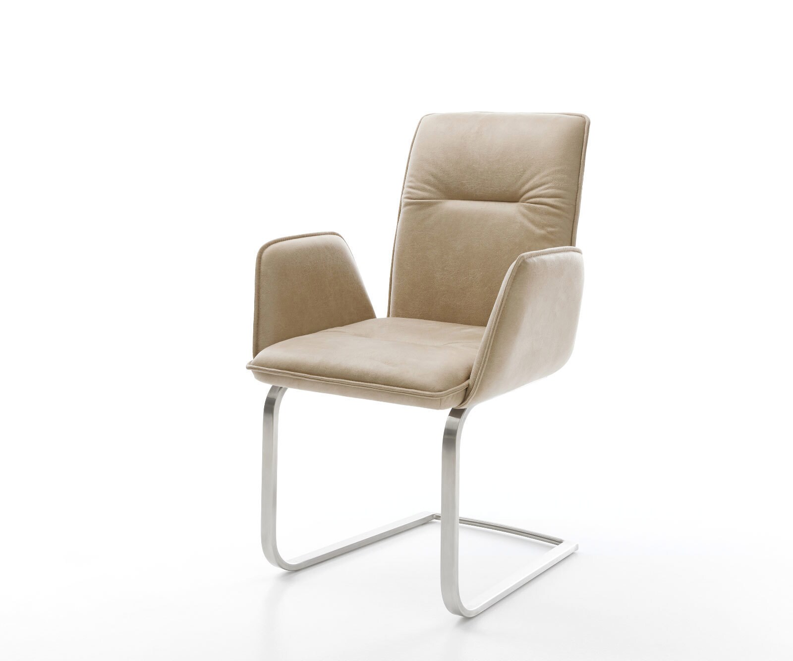 Sledemodel Vinja-Flex microvelours beige vintage sledemodel vlak roestvrij staal