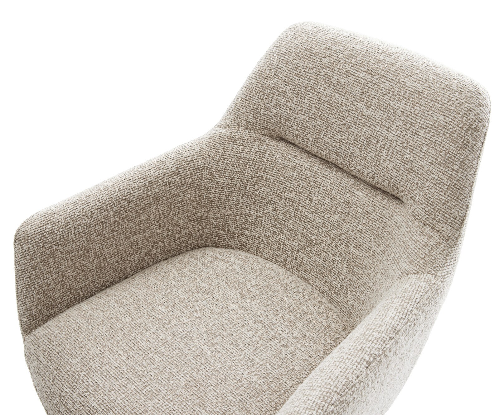 Eetkamerstoel Pejo-Flex geweven stof beige kruisframe conisch zwart pocketveer kern 4