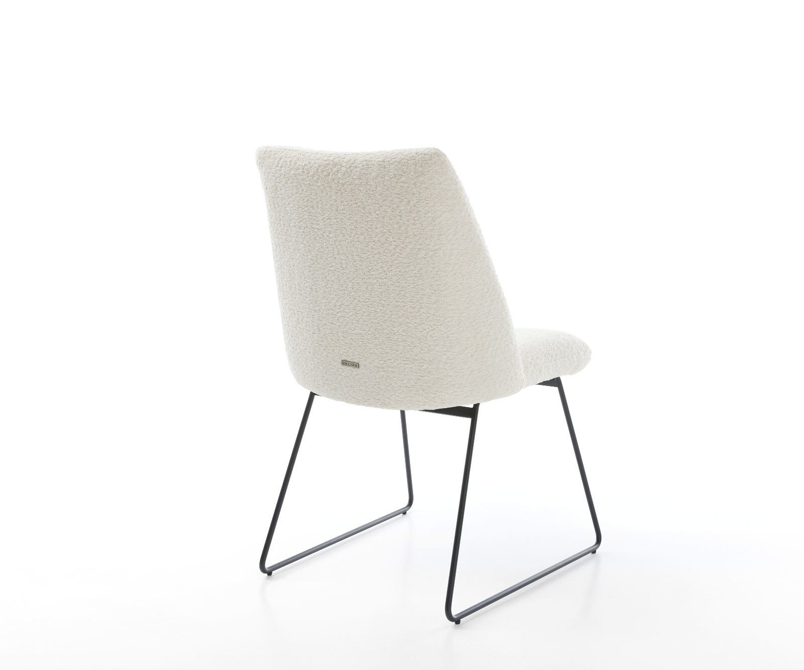 Eetkamerstoel Elso-Flex bouclé wit slipframe zwart pocketveer kern 5