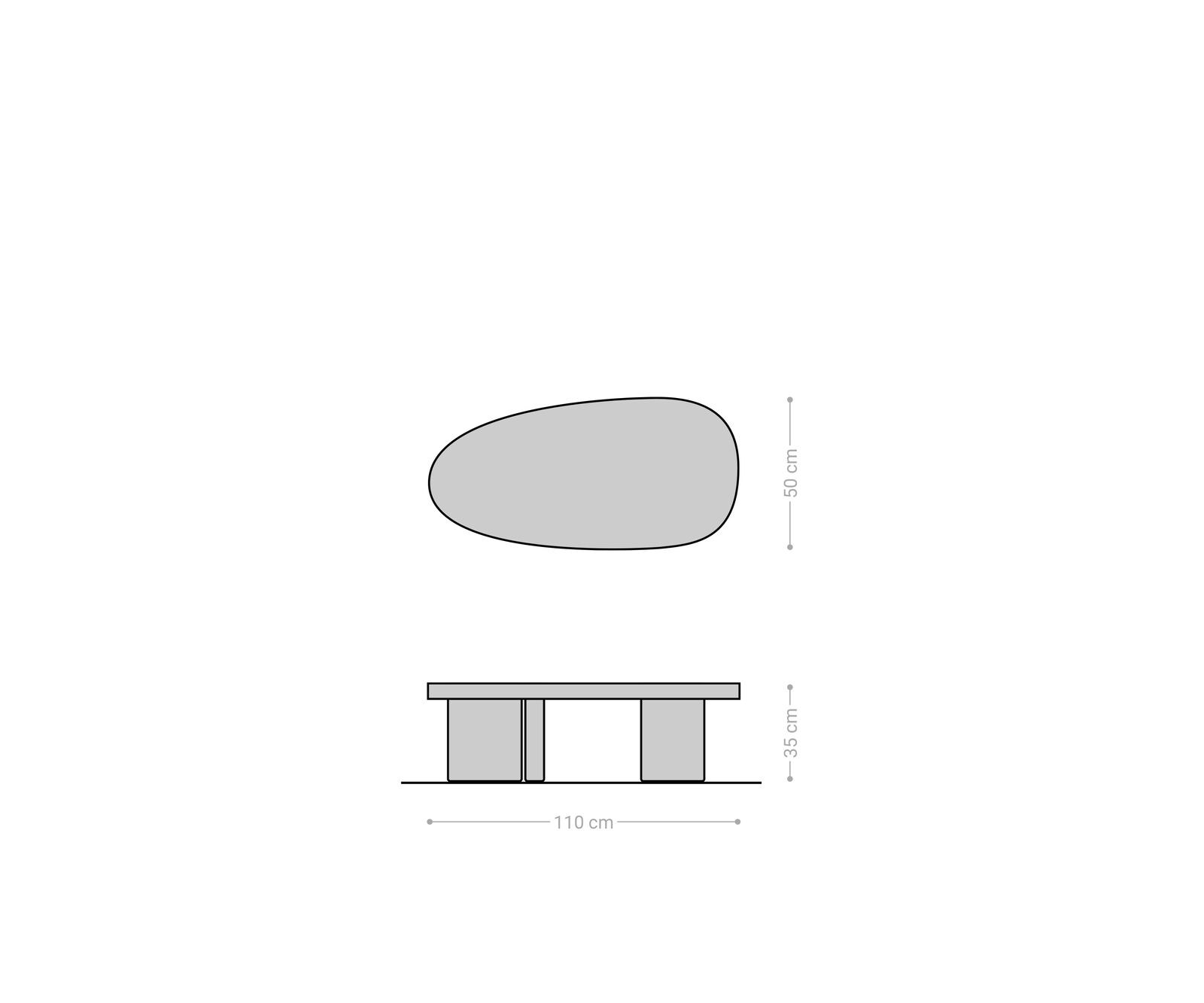 Salontafel Wido 110x50 cm Mango White Wash 6
