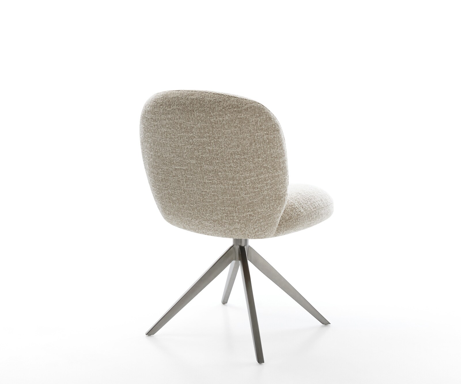 Draaistoel Nube-Flex geweven stof beige kruisframe breed grafiet 360° draaibaar rocker-functie pocketveer kern 5