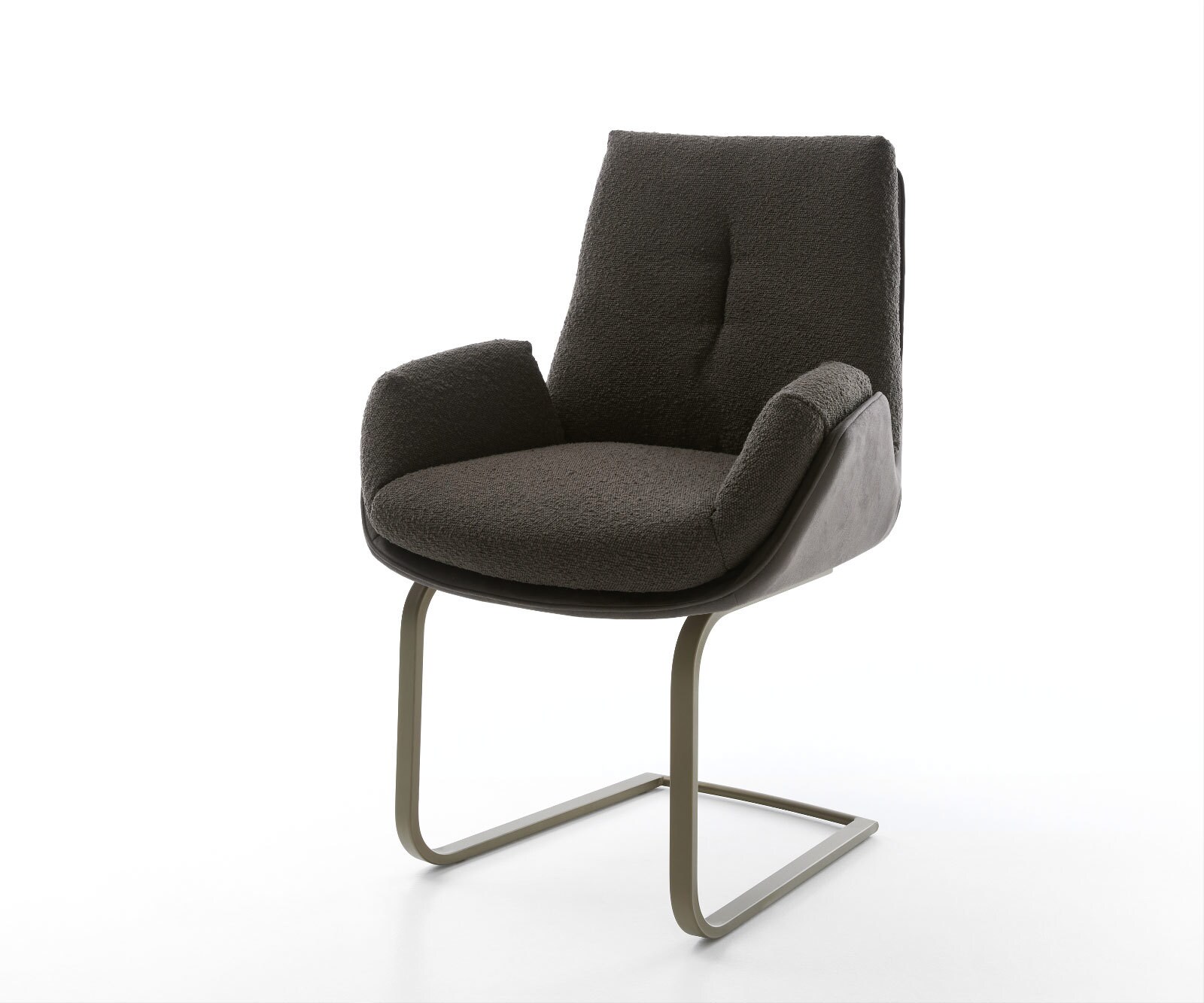 Sledemodel Clea-Flex materiaalmix zwart sledemodel vlak afwerking met titanium