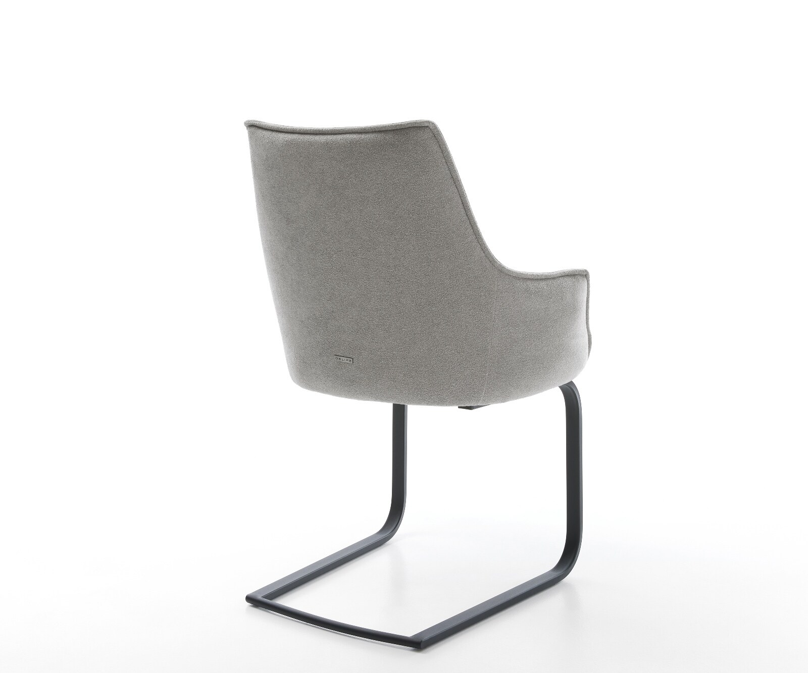 Sledemodel Alja-Flex met armleuning zachte stof met structuur grijs sledemodel vlak zwart pocketveer kern 5